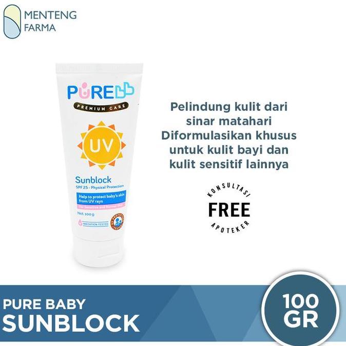 Pure Baby Sunblock SPF 25 100 gr - Sunblock Khusus Baby dan Anak (TERBAIK) (TERBARU) (TERMURAH)