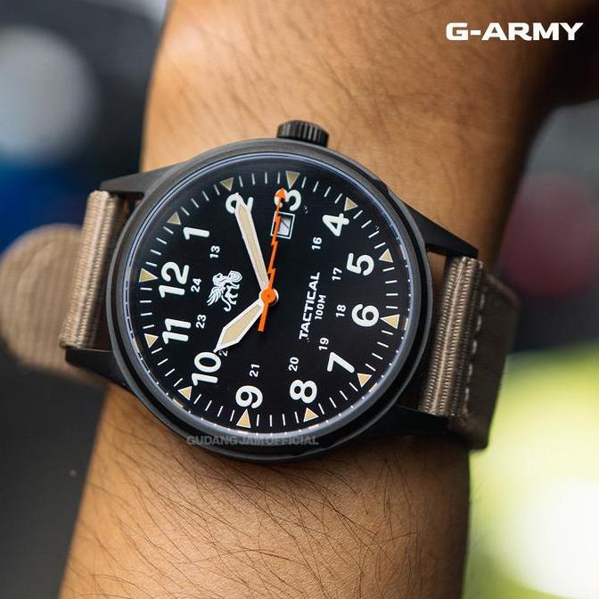G-Army Tactical Black GA-TAC2501 | Jam Tangan Pria | Jam Analog Men Watches