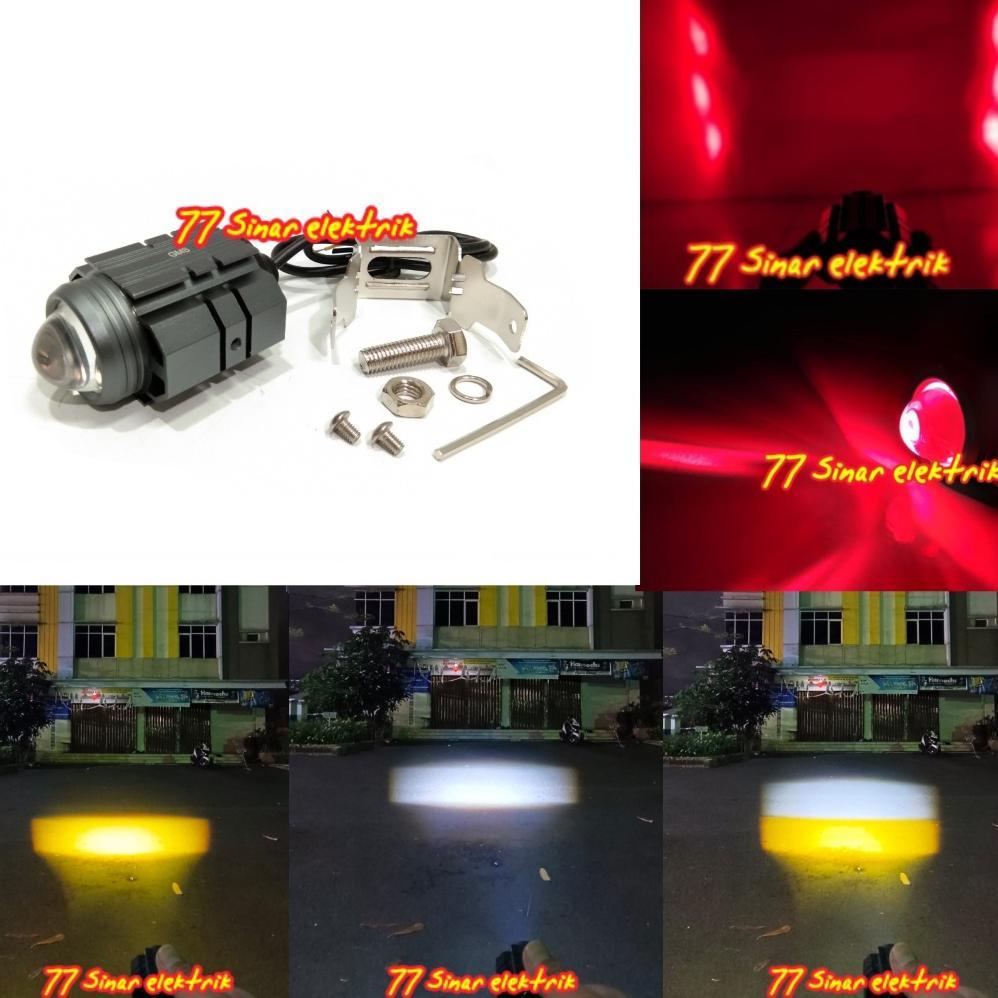 Lampu Tembak Sorot Led D2 Laser GMS Demon Merah Lampu Tembak Led D2 Mini Laser Jauh Dekat