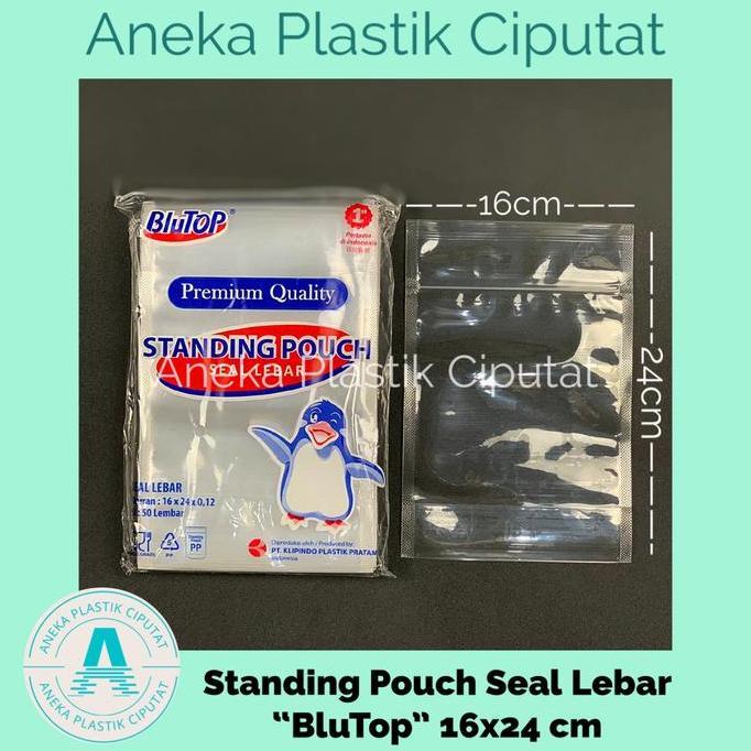 Standing Pouch Blutop 16x24 Seal Lebar
