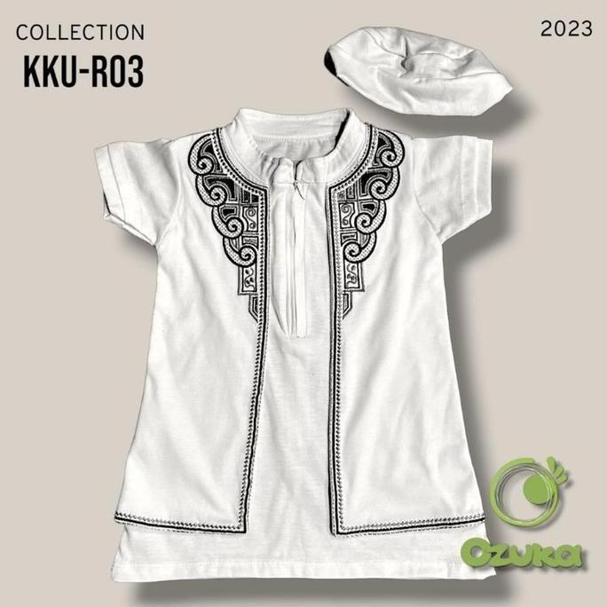 Baju Muslim Model Gamis Koko Jubah Rompi Bayi Laki-Laki Ozuka Turki Pakistan 0 6 12 Bulan Bordir Pec