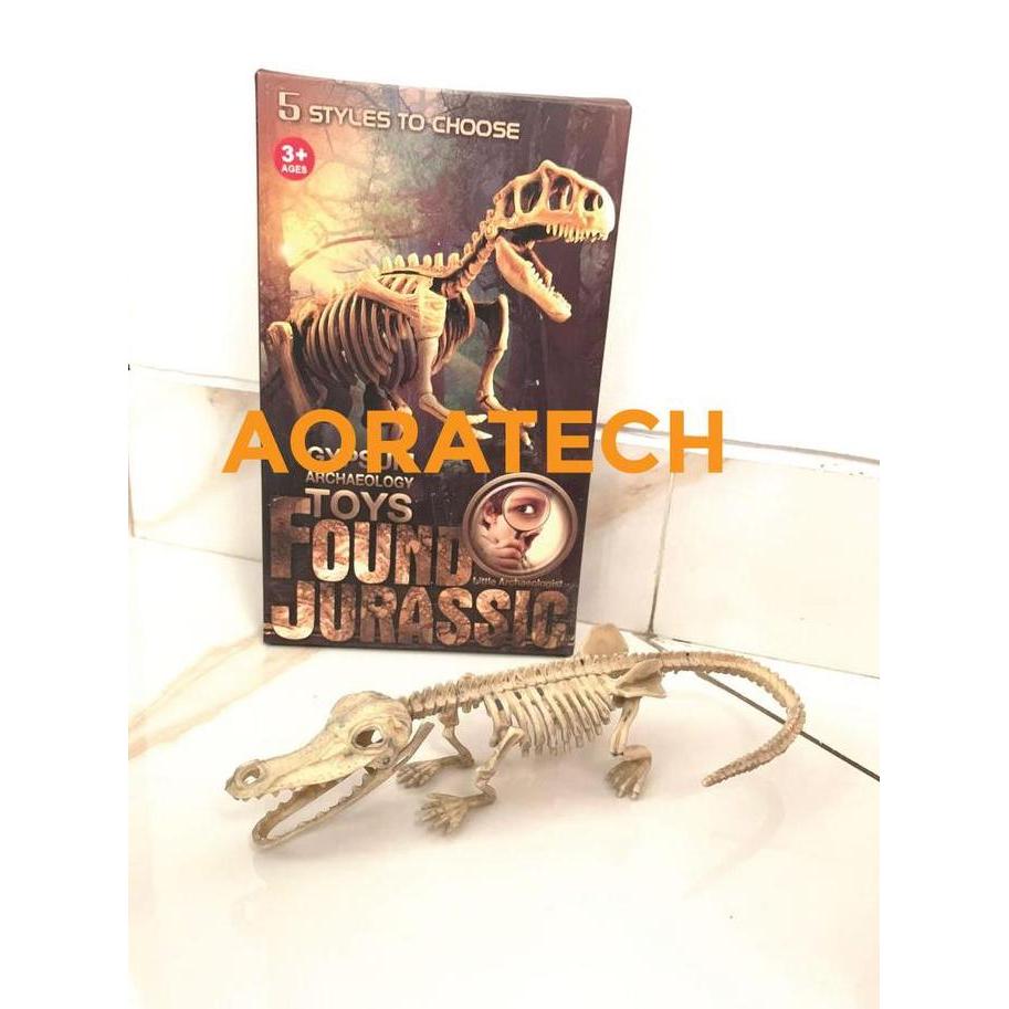 Mainan edukasi anak fosil dinosaurus / gypsum archaeology toys / fosil