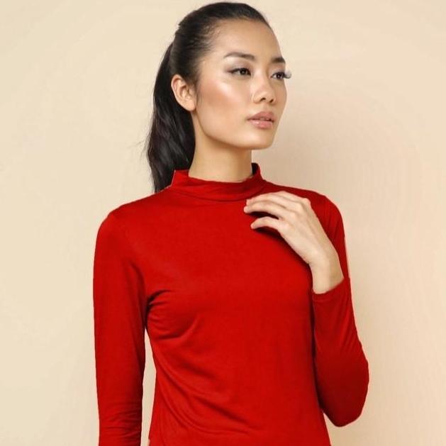 Manset Atasan Lengan Panjang Turtlene Merah Merdeka 713