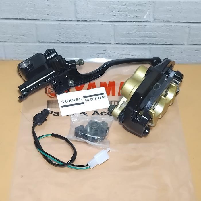 Paket Kaliper Cakram Depan + Master Rem Assy Depan Motor Yamaha Fizr Sigma Vega Lama Crypton Origina