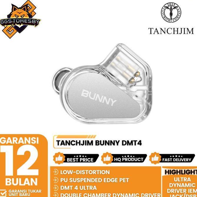 TANCHJIM BUNNY DMT4 ULTRA DYNAMIC DRIVER EARPHONE IN EAR MONITOR WITH MICROPHONE