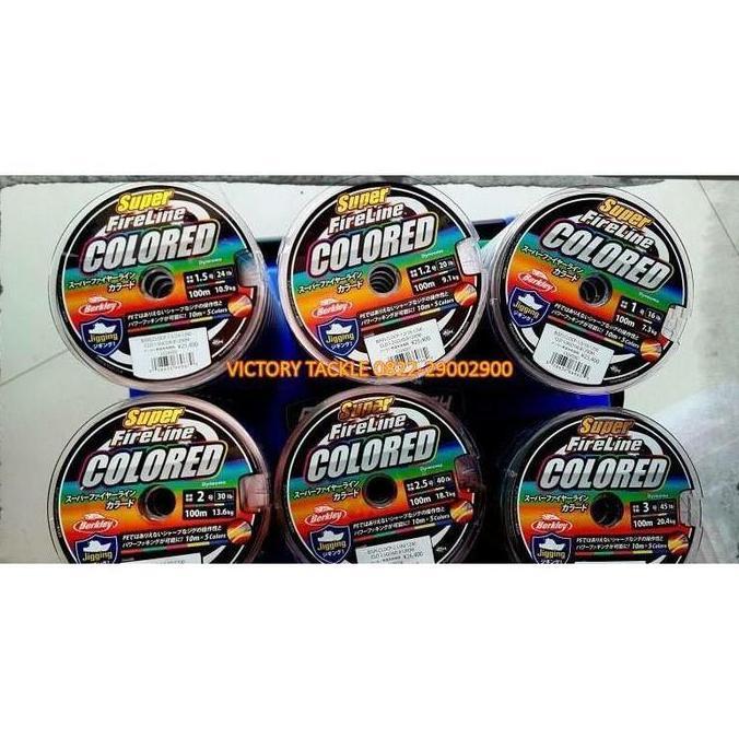 SENAR PANCING | BENANG PANCING PE Berkley Super Fireline COLORED 100 METER Multicolour Victory Tackl