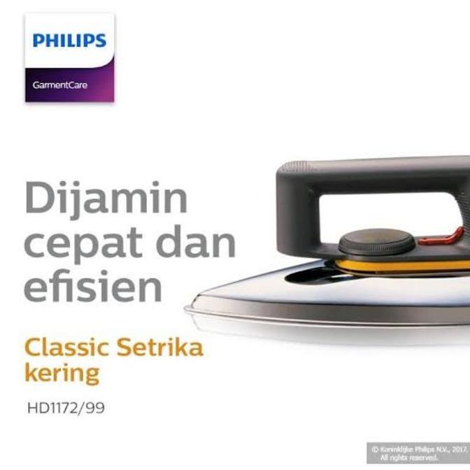 Setrika Philips HD 1172 / HD1172 Original Philips GARANSI RESMI