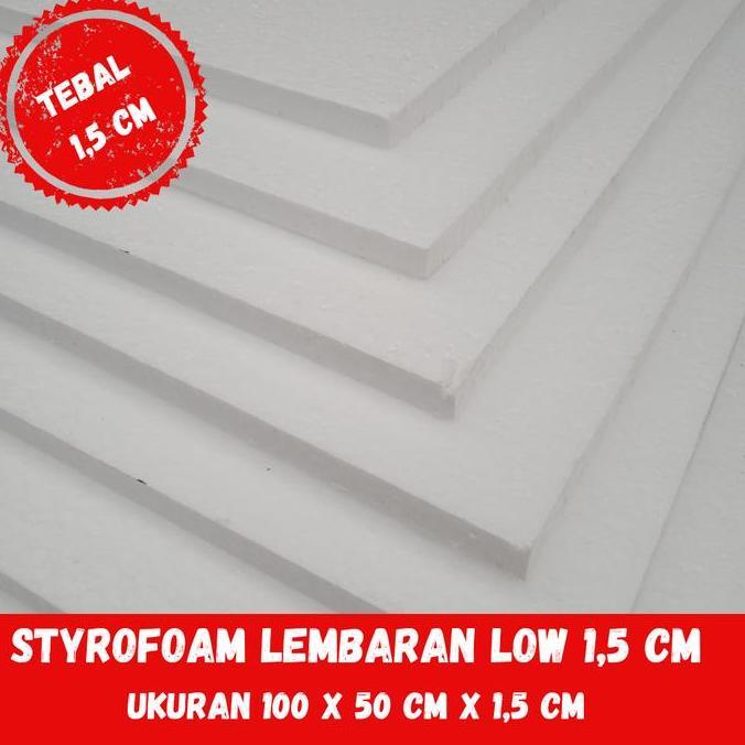 styrofoam / sterofoam lembaran tebal 1,5 cm low