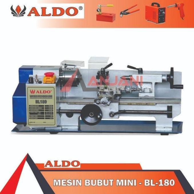 BEBAS ONGKIR - ALDO BL-180 MESIN BUBUT MINI 310mm / BENCH LATHE MACHINE 310 mm BL180