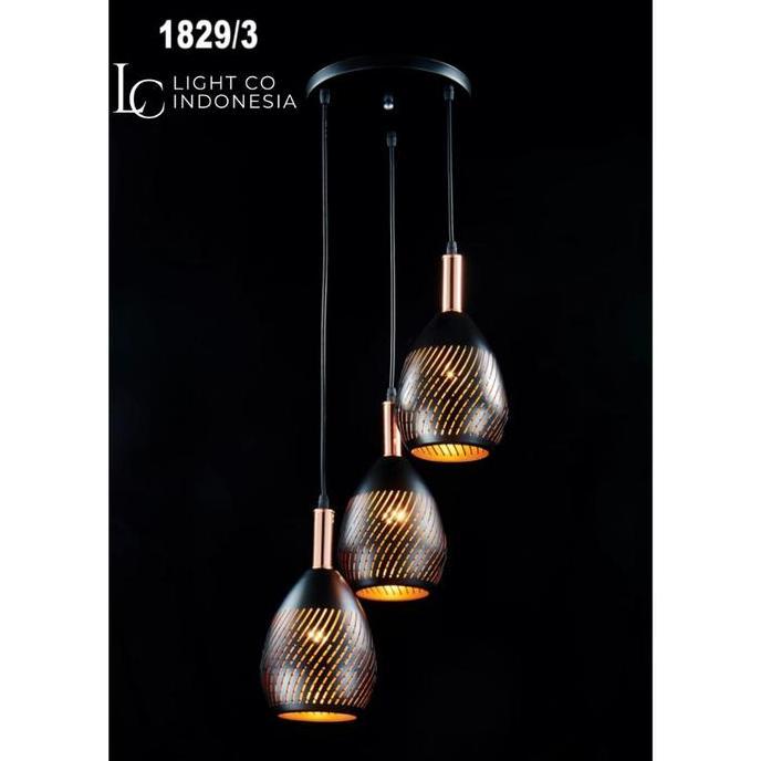 Lampu gantung industrial vintage cafe 1829/3 lampu cafe bar