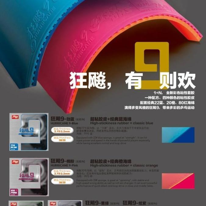 NEW Karet Bet Pingpong DHS Hurricane 9