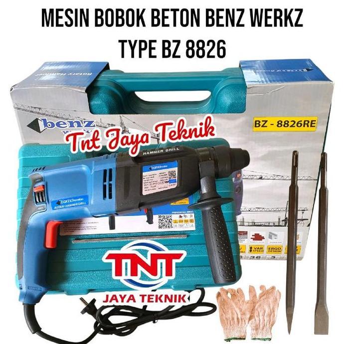Terjangkau Benz Werkz Bz 8826 Re Mesin Bor Bobok Beton Tembok 26Mm / Rotary Hammer Drill 26 Mm Benz 