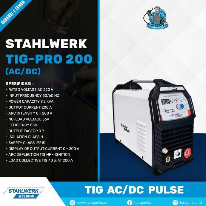 Spesial Acdc Tig 200 Pulse Tig Pro 200 + Spot Welding Stahlwerk