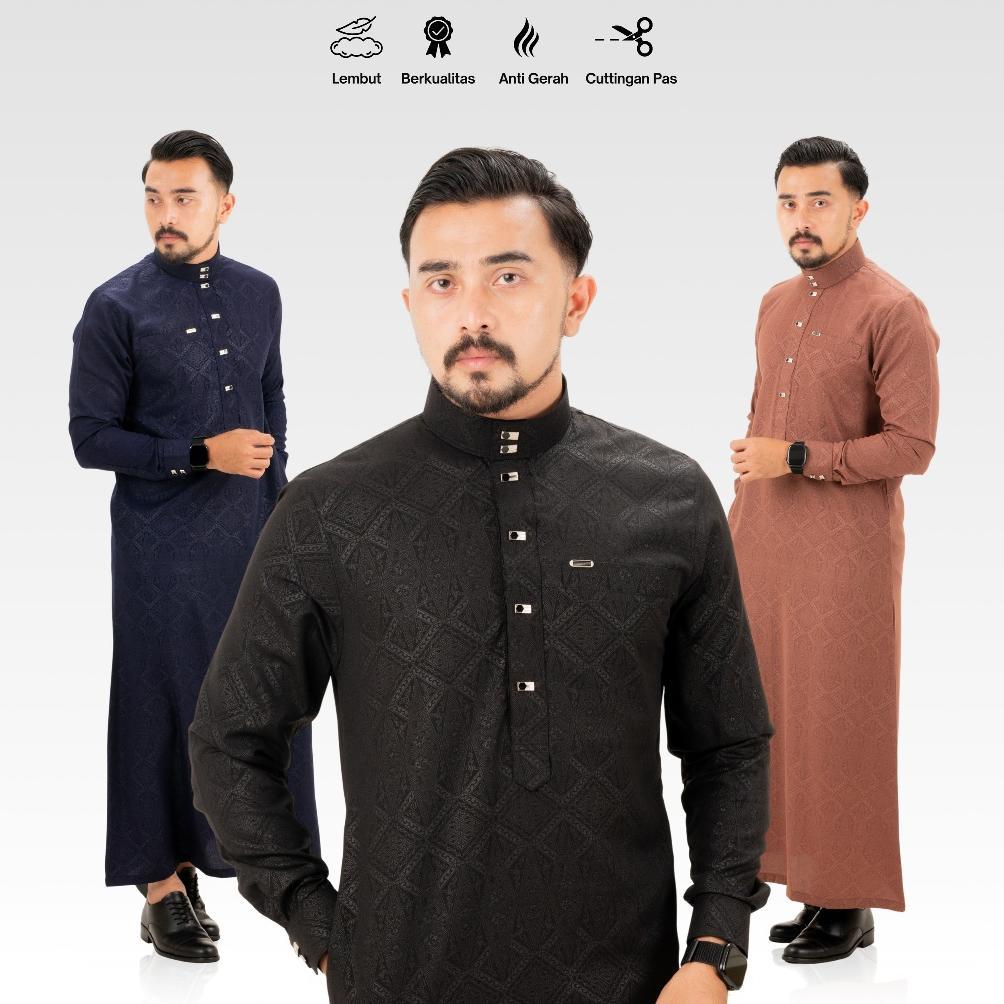 TERBARU HICI JUBAH SONOKLING GAMIS SLIMFIT PRIA DEWASA MOTIF BATIK LENGAN MANSET WOLFIS