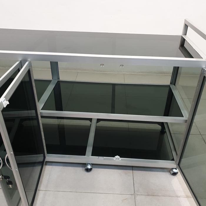 TC ALUMINIUM LSG 730 150X40X80 s LEMARI RAK SERBAGUNA 2 SUSUN TINGGI RAK 30 CM ALUMINIUM 20U SILVER 