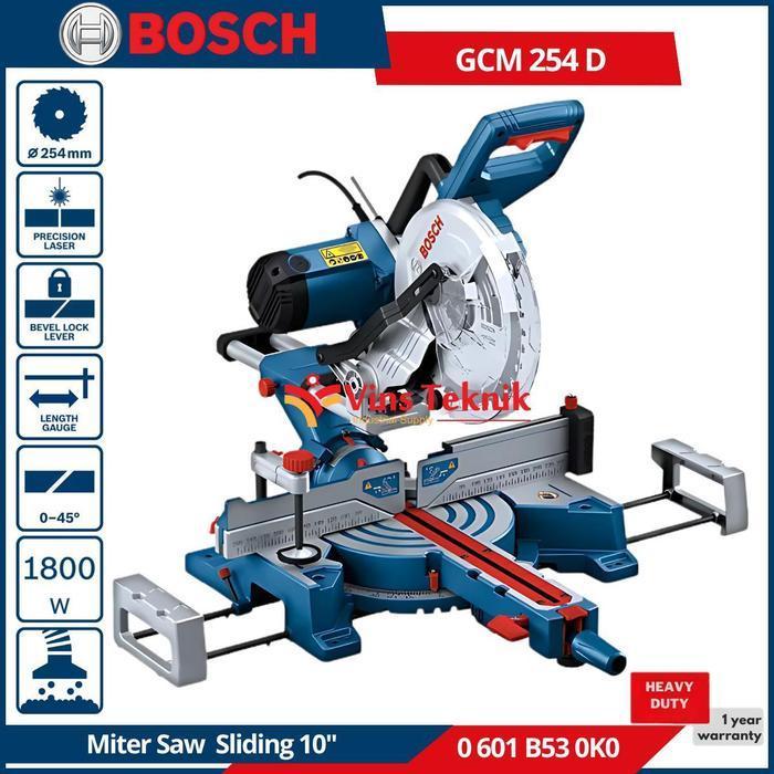 BOSCH GCM 254 D Mesin MiterSaw Gergaji Potong Miter Saw 10"