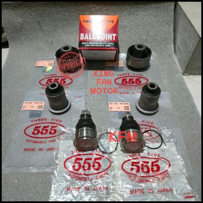 DISKON BALL JOINT AVANZA XENIA + BUSHING ARM BESAR KECIL 6PC 555 JAPAN- PAKET BALL JOINT 555 AVANZA 