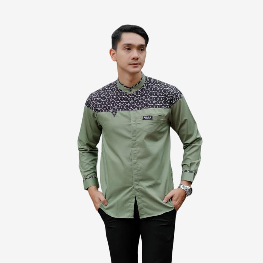 CUCI GUDANG BARS CLOTH.CO Baju Lebaran Couple Pasangan 2024 Kemeja Koko Ayah Dan Anak Laki Laki Kurt