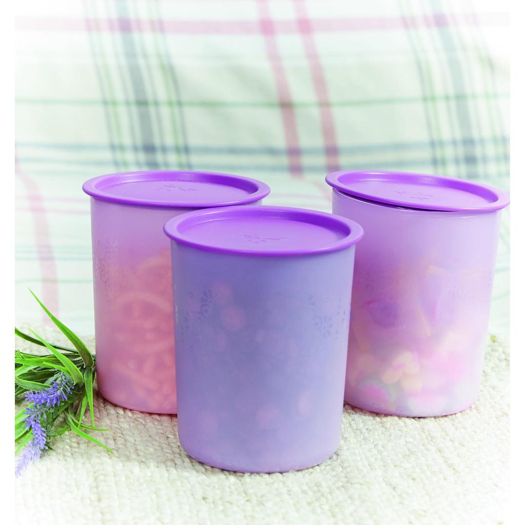 Cpm Savina Toples Ungu Set Of 3 Pcs / Toples Plastik / Toples Kerupuk / Toples Serbaguna