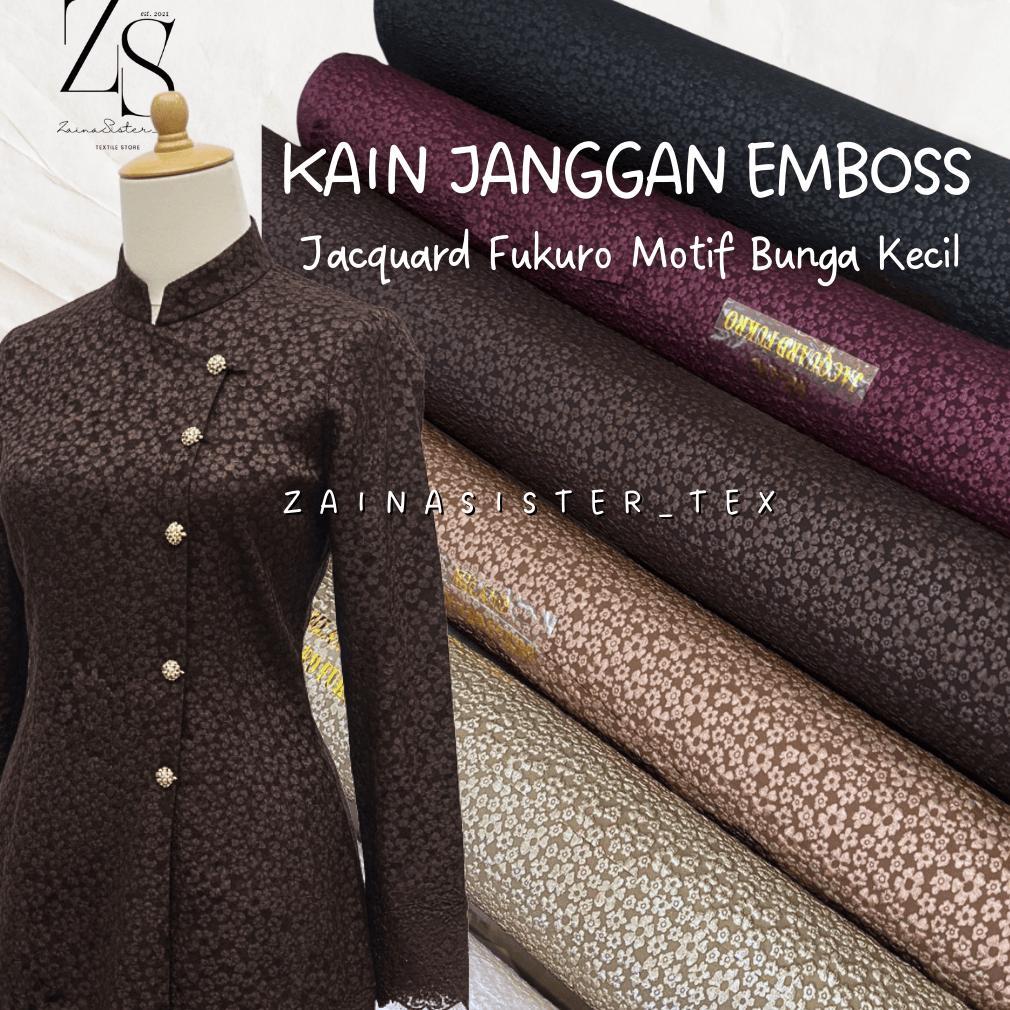 Kain Bahan Kebaya Janggan Jacquard Fukuro Emboss Kain Janggan Emboss