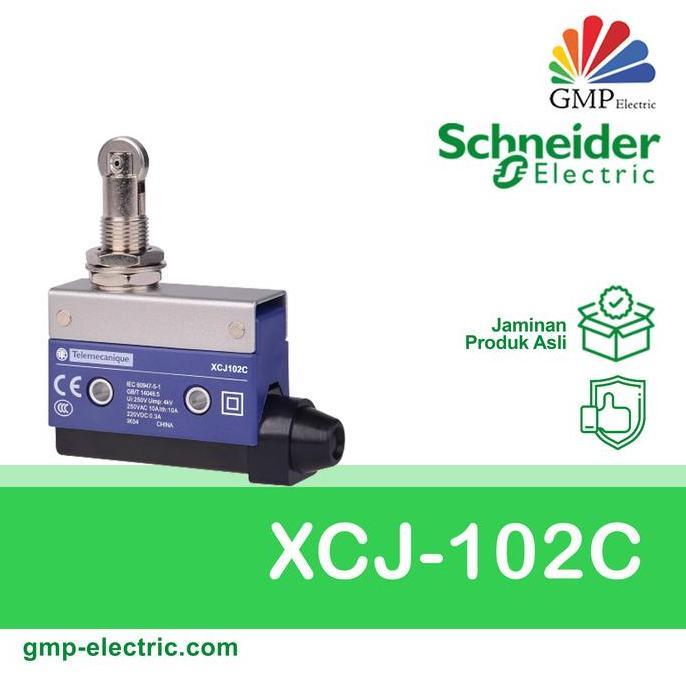 Promo Limit Switch Schneider Xcj102C Steel Roller Plunger F/ Lateral Cam App