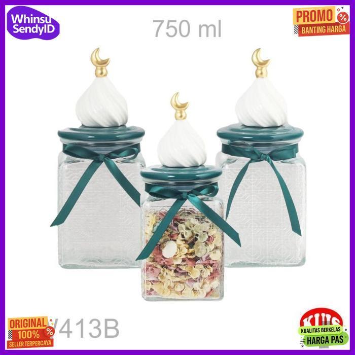 New Je.Id Toples Lebaran Cantik Toples 1 Set Lengkap Toples Kaca Toples Kue Lebaran Set Mewah 2024 T