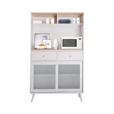 Informa Lewin Kabinet Dapur Metal - Putih/cokelat Oak