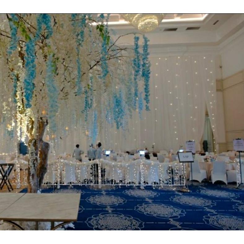 Bhavara - Lampu Bintang Kabel Transparant,50 Bh Lampu Warmwhite, Jarak Antar Lampu 100 Cm Tidak Kedi