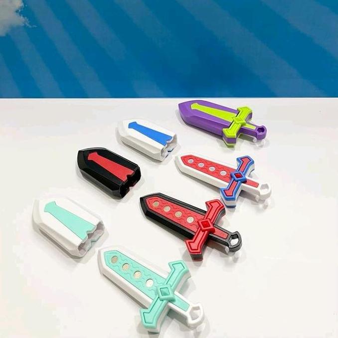019-Mainan Pisau Fidget Dorong Magnet / Mainan Pisau Magnet Anak Anak / Mainan Pisau Bersarung Magne