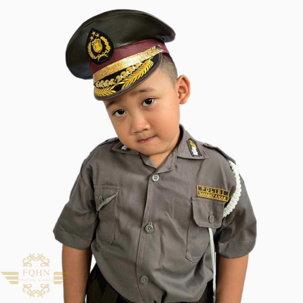 Baju Profesi Anak/Baju Polisi Sabhara Anak Laki (Free Packing Kardus)