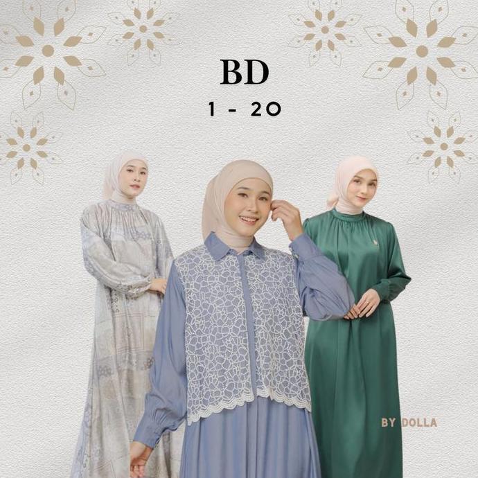 By Dolla - BD 1-20 - Kemeja Atasan Gamis Panjang Wanita Muslim