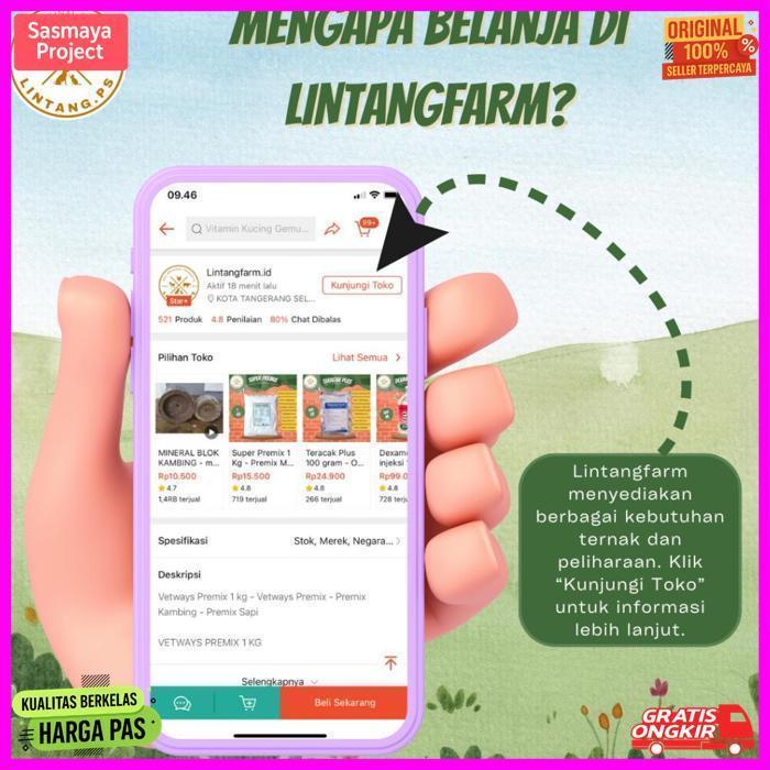 Quality Vit B.12 Injeksi 100 Ml - Vit B.12 Ternak - Vit B.12 Untuk Menambah Energi Hewan