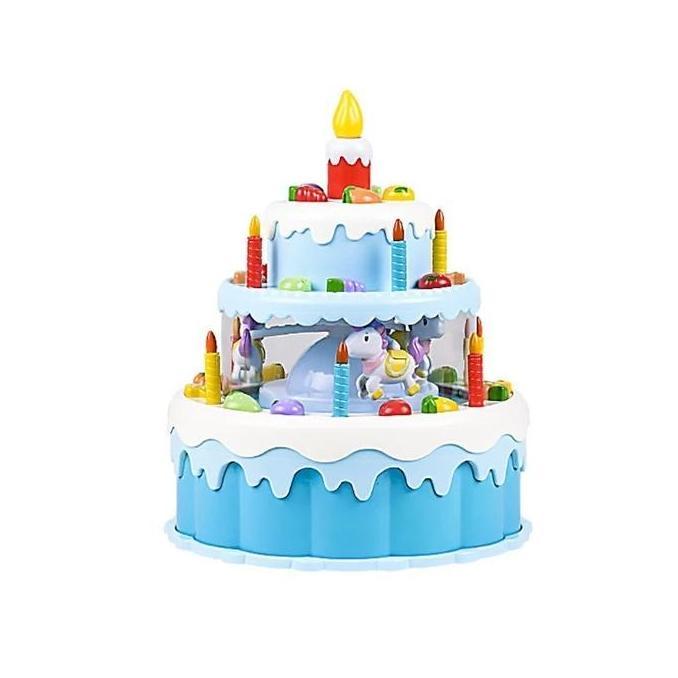 Mainan Masak Anak Kue Ulang Tahun Birthday Cake/ Electric Rotary Cake / Kue Ultah Led Garansi