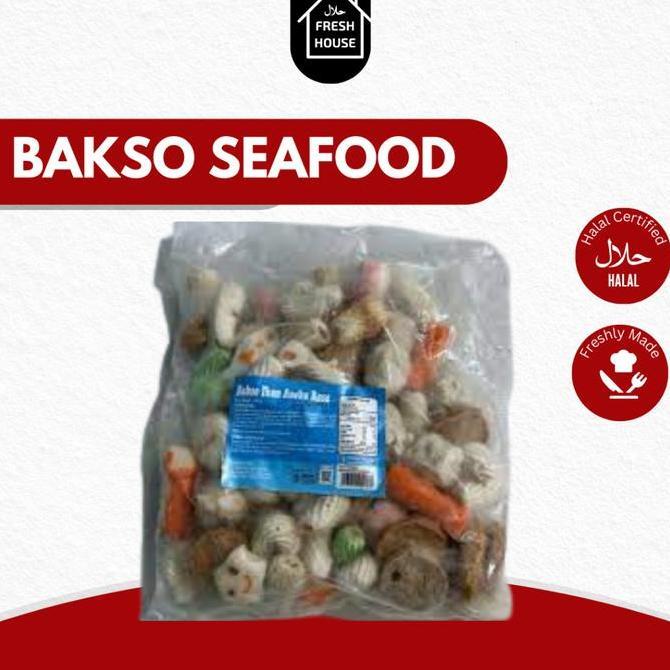 Hijaudaun- Olahan Bakso Seafood 1 Kg / Steamboat Curah / Steamboat Bakso Ikan
