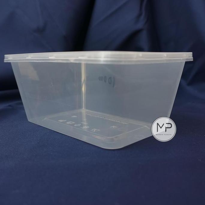 Packingpac- Thinwall Rectangle Ot 1000Ml Cup Mika Oti Food Container Kotak Makan Plastik Persegi Pan