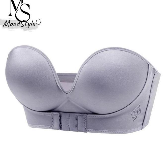 Wkwkwk- Moodstyle // Br1551 Bra Strapless Seamless Wanita Model  Kemben Busa Tipis Tanpa Tali Bh Siz