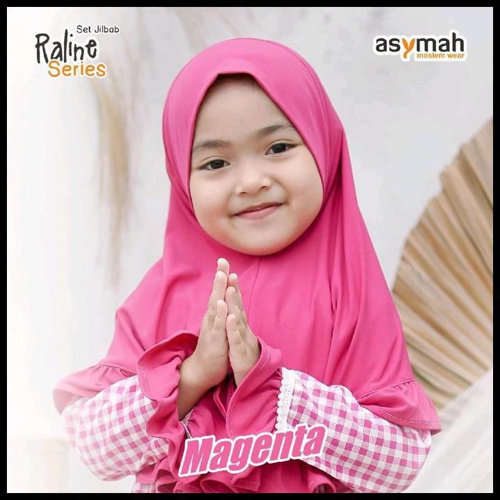 New Color  Gamis Dress Anak Katun Jepang Warna Pink Fanta Raline Series By Asymah 100% Original