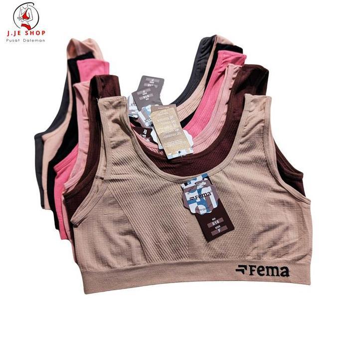 Nyaman- Miniset Wanita Fema-Bra Rajut Tanpa Busa, Paket Bundle 3, 6, 12 Pcs - Nyaman & Berkualitas B