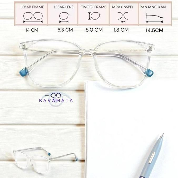 Womenacc- Kavamata - Frame Moshi Premium Untuk Wajah Oval, Diamond, Bulat Cewek Kacamata