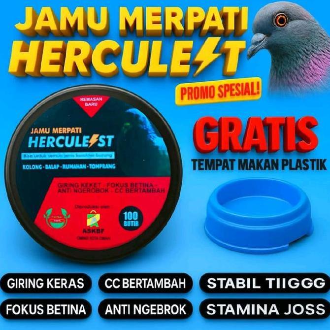 Kicaudor- Jamu Merpati Hercules Isi 100 Butir Stabil Terbukti Juara Jamu Merpati Kolong Bebas Kolong