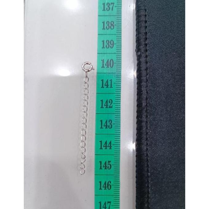 Ring Extender Kait Tambahan Extend Rantai Kalung Gelang Perhiasan Perak 925 Lapis Emas Putih