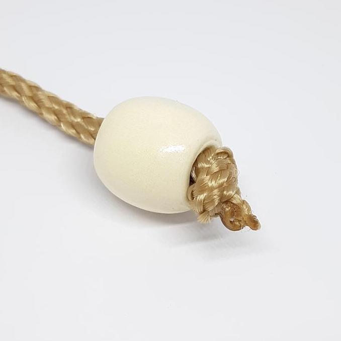 MANIK MOTE KAYU LONJONG LUBANG BESAR / WOODEN BEADS UNTUK KERAJINAN