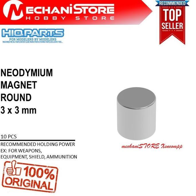 HIQ PARTS NEODYMIUM MAGNET ROUND 4x2 MM - HIQPARTS N52 MAGNET 4x2mm