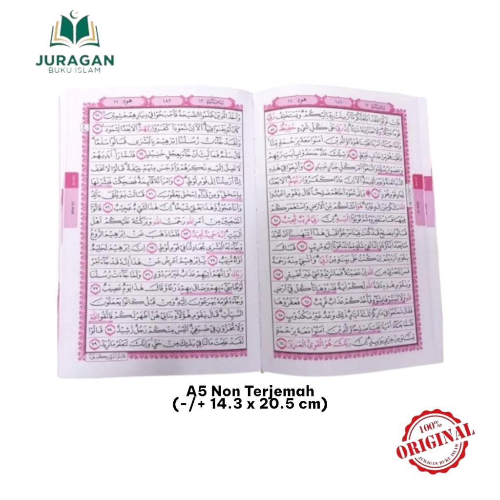 Al-Quran Free Custom Nama Ukuran A5 A6 Quran Hitam Pink Sampul Hardcover