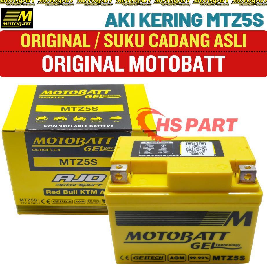 Aki Kering Motobatt MTZ5S Vixion Old Lama New Xabre Jupiter MX New Byson Original 100%
