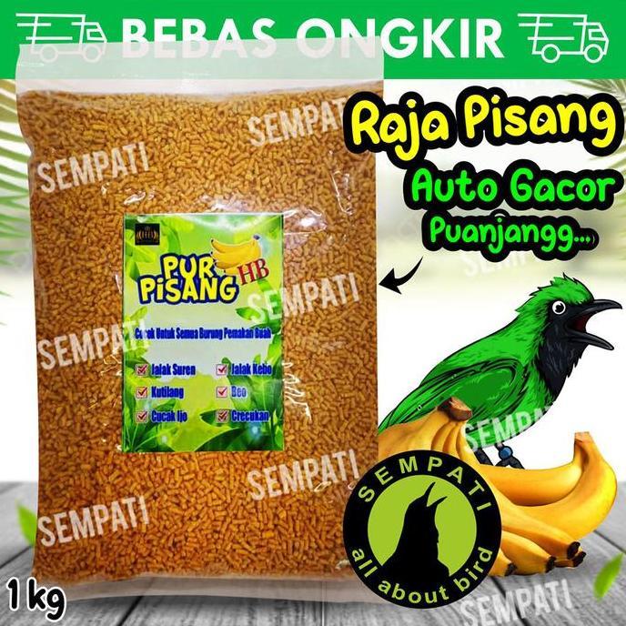 Kicaudor- Pur Pisang 1Kg Voer Pakan Burung Pemakan Buah Burung Jalak Suren Cucak Ijo Jalak Kebo Beo 
