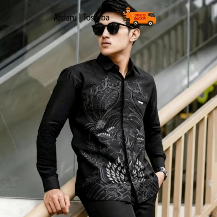 Original Irmife Sr - Kemeja Batik Pria Lengan Panjang Baju Batik Pria Lengan Panjang
