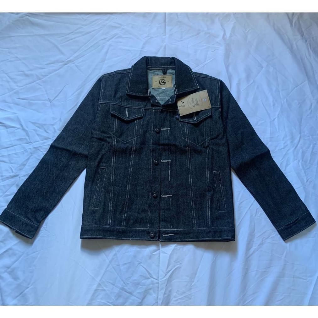 MURAH Jaket Denim 14oz - Jaket Jeans Pria - Jaket Denim Trucker - Raw Denim