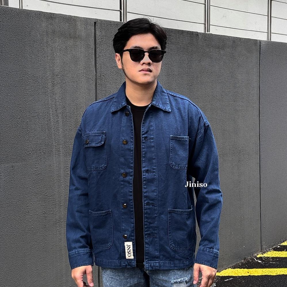 BESTPROMO JINISO - Denim Pria Oversize Jaket Jeans
