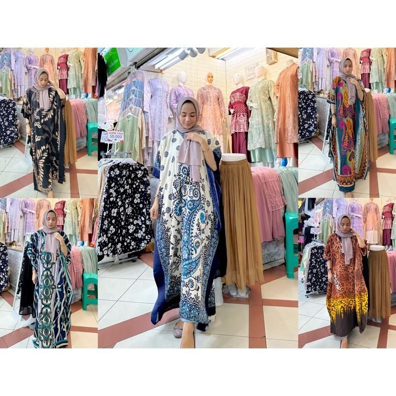 Daster Jumbo Murah Kaftan India Katun Silk Elegan